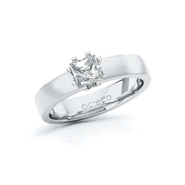 engagement ring in White gold 14K (585/1000) with 0,7 ct. princess diamond tw,vs by acredo - A-10GCMK-WW5-1RU4IVZ engagement ring in White gold 14K (585/1000) with 0,7 ct. princess diamond tw,vs by acredo - A-10GCMK-WW5-1RU4IVZ