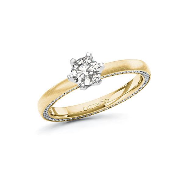 engagement ring in Yellow gold 14K (585/1000) White gold 14K (585/1000) with 0,5 ct. + in total 0,29 ct. tw,vs tw,si by acredo - A-ZXBFT-GW5-1X36AEZ engagement ring in Yellow gold 14K (585/1000) White gold 14K (585/1000) with 0,5 ct. + in total 0,29 ct. tw,vs tw,si by acredo - A-ZXBFT-GW5-1X36AEZ