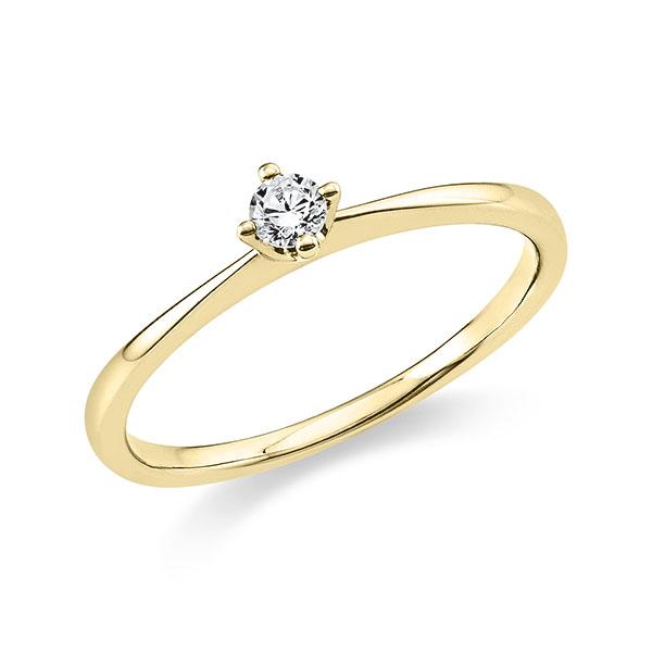 engagement ring in Yellow gold 14K (585/1000) with in total 0,1 ct. brilliant tw,si - BD-13LPT5-G5-1XA3THZ engagement ring in Yellow gold 14K (585/1000) with in total 0,1 ct. brilliant tw,si - BD-13LPT5-G5-1XA3THZ