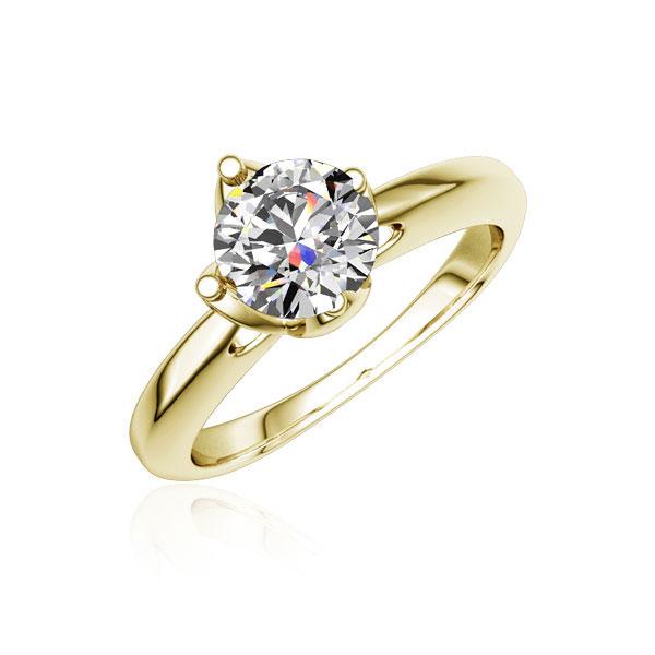 engagement ring in Yellow gold 18K (750/1000) with 1 ct. brilliant tw,si by Steinberg - Q-J2VL1-G7-1R7K9MZ engagement ring in Yellow gold 18K (750/1000) with 1 ct. brilliant tw,si by Steinberg - Q-J2VL1-G7-1R7K9MZ
