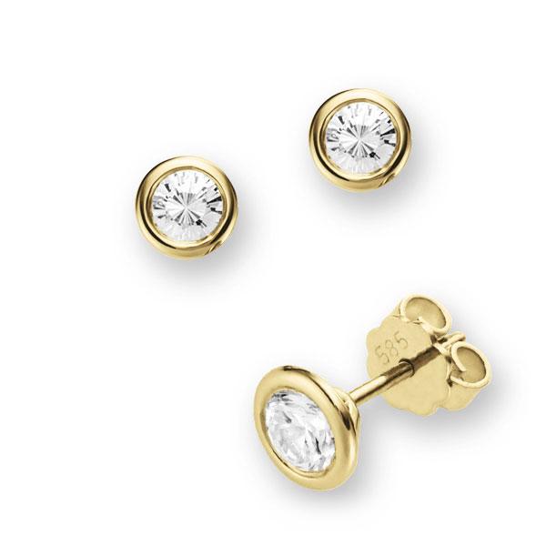 Gladomzetting afgerond in geelgoud 14 kt. met in totaal 0,2 ct. Briljant tw,vs van Eternal Touch - E-2TP67-G5-3QAJBZ Gladomzetting afgerond in geelgoud 14 kt. met in totaal 0,2 ct. Briljant tw,vs van Eternal Touch - E-2TP67-G5-3QAJBZ