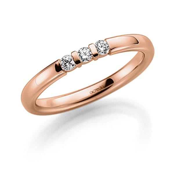 Memoire/Diamantenring in roodgoud 14 kt. met in totaal 0,09 ct. Briljant tw,vs van acredo - A-7J1DB-R5-2LGI7Z Memoire/Diamantenring in roodgoud 14 kt. met in totaal 0,09 ct. Briljant tw,vs van acredo - A-7J1DB-R5-2LGI7Z
