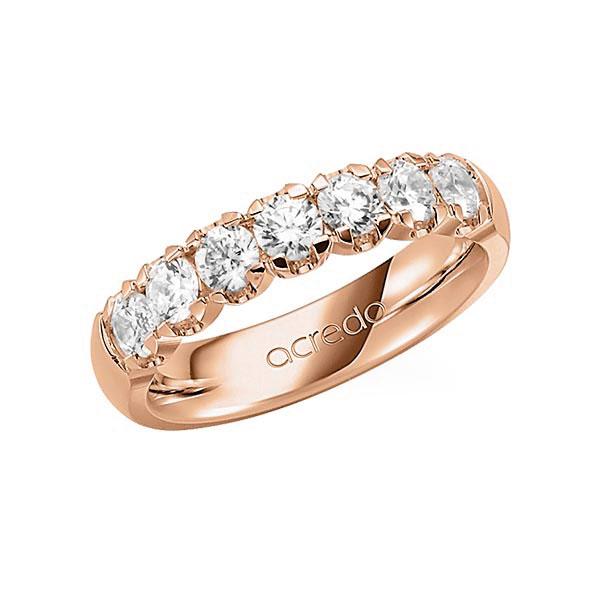 Memoire/Diamantenring in roodgoud 14 kt. met in totaal 1,05 ct. Briljant tw,vs van acredo - A-7X1I1-R5-1C6ZV6Z Memoire/Diamantenring in roodgoud 14 kt. met in totaal 1,05 ct. Briljant tw,vs van acredo - A-7X1I1-R5-1C6ZV6Z