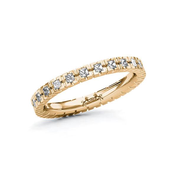 Memoire/Diamantenring in roségoud 14 kt. met in totaal 0,72 ct. Princess-Diamant tw/si van Steinberg - Q-ZYCSD-E5-1R7ELSZ Memoire/Diamantenring in roségoud 14 kt. met in totaal 0,72 ct. Princess-Diamant tw/si van Steinberg - Q-ZYCSD-E5-1R7ELSZ