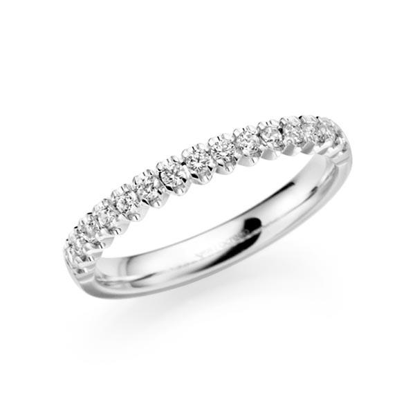 Memoire/Diamantenring in witgoud 14 kt. half gezet met in totaal 0,21 ct. Briljant tw/si van acredo - A-7X1TL-W5-1V3BV3Z Memoire/Diamantenring in witgoud 14 kt. half gezet met in totaal 0,21 ct. Briljant tw/si van acredo - A-7X1TL-W5-1V3BV3Z