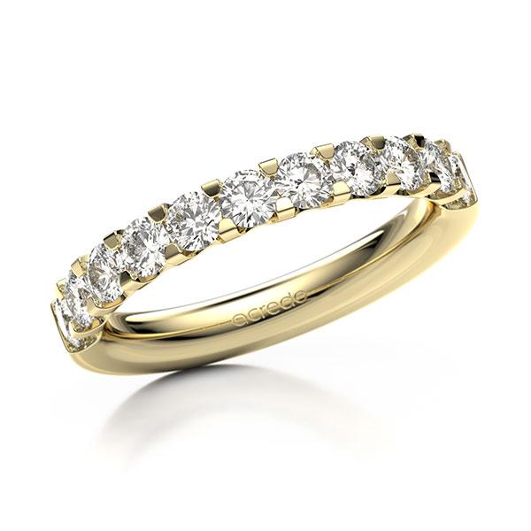 Memoire/Diamantring in Gelbgold 585 halbausgefasst mit zus. 1,1 ct. Brillant tw, vs von acredo - A-12EXUX-G5-95PK1Z Memoire/Diamantring in Gelbgold 585 halbausgefasst mit zus. 1,1 ct. Brillant tw, vs von acredo - A-12EXUX-G5-95PK1Z