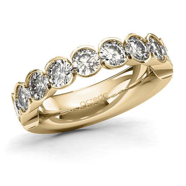 Memoire/Diamantring in Gelbgold 585 halbausgefasst mit zus. 2,25 ct. Brillant tw, si von acredo - A-128Q61-G5-1C8CZGZ Memoire/Diamantring in Gelbgold 585 halbausgefasst mit zus. 2,25 ct. Brillant tw, si von acredo - A-128Q61-G5-1C8CZGZ