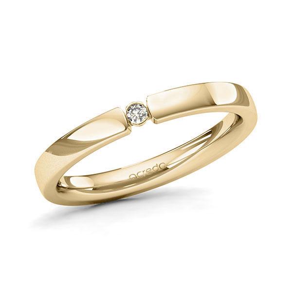 Memoire/Diamantring in Gelbgold 585 mit zus. 0,03 ct. Brillant tw, si von acredo - A-11MIUA-G5-3FTXQZ Memoire/Diamantring in Gelbgold 585 mit zus. 0,03 ct. Brillant tw, si von acredo - A-11MIUA-G5-3FTXQZ