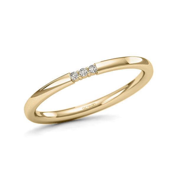 Memoire/Diamantring in Gelbgold 585 mit zus. 0,03 ct. Brillant tw, si von acredo - A-11QEQ5-G5-1T61FEZ Memoire/Diamantring in Gelbgold 585 mit zus. 0,03 ct. Brillant tw, si von acredo - A-11QEQ5-G5-1T61FEZ