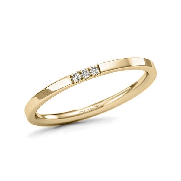 Memoire/Diamantring in Gelbgold 585 mit zus. 0,03 ct. Brillant tw, si von acredo - A-11QGFE-G5-1T61FEZ Memoire/Diamantring in Gelbgold 585 mit zus. 0,03 ct. Brillant tw, si von acredo - A-11QGFE-G5-1T61FEZ