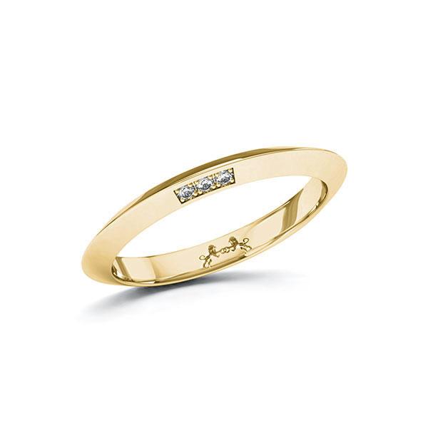 Memoire/Diamantring in Gelbgold 585 mit zus. 0,03 ct. Brillant tw, si von Steinberg - Q-ZYB8F-G5-1U0IZ6Z Memoire/Diamantring in Gelbgold 585 mit zus. 0,03 ct. Brillant tw, si von Steinberg - Q-ZYB8F-G5-1U0IZ6Z
