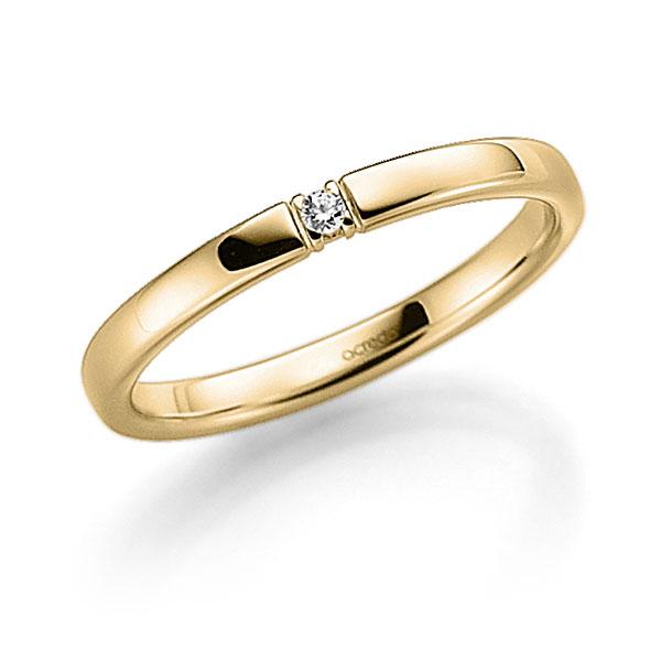 Memoire/Diamantring in Gelbgold 585 mit zus. 0,03 ct. Brillant tw, vs von acredo - A-7IP71-G5-2LHHYZ Memoire/Diamantring in Gelbgold 585 mit zus. 0,03 ct. Brillant tw, vs von acredo - A-7IP71-G5-2LHHYZ
