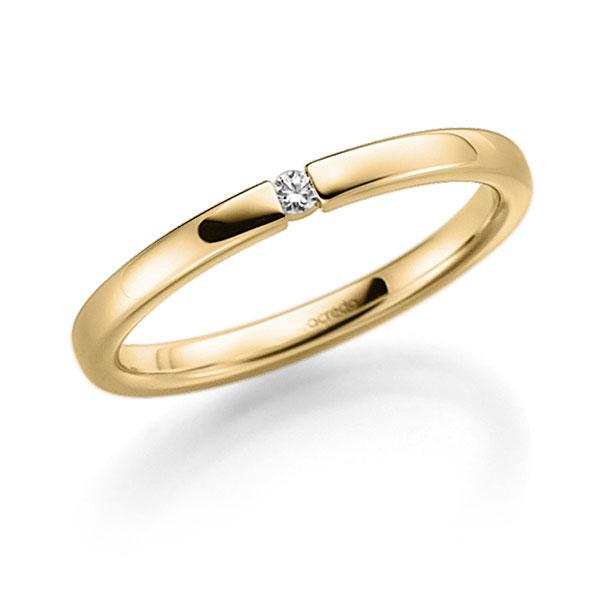 Memoire/Diamantring in Gelbgold 585 mit zus. 0,03 ct. Brillant tw, vs von acredo - A-7J1FL-G5-2LHHFZ Memoire/Diamantring in Gelbgold 585 mit zus. 0,03 ct. Brillant tw, vs von acredo - A-7J1FL-G5-2LHHFZ