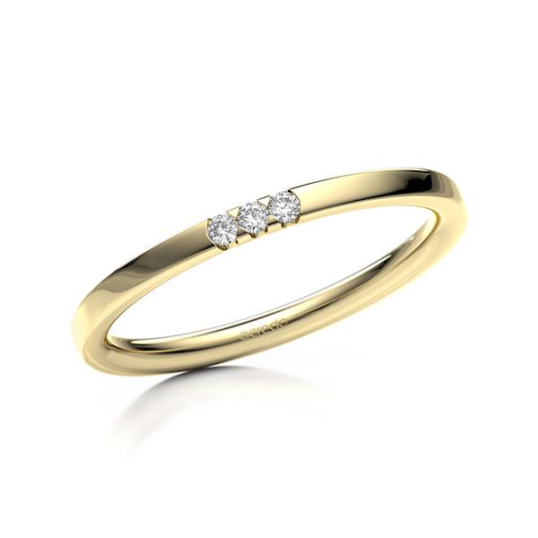 Memoire/Diamantring in Gelbgold 585 mit zus. 0,045 ct. Brillant tw, si von acredo - A-11MI9G-G5-1T61FFZ Memoire/Diamantring in Gelbgold 585 mit zus. 0,045 ct. Brillant tw, si von acredo - A-11MI9G-G5-1T61FFZ