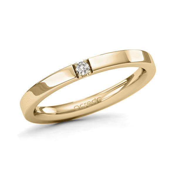 Memoire/Diamantring in Gelbgold 585 mit zus. 0,04 ct. Brillant tw, si von acredo - A-11QGFC-G5-9QZ4LZ Memoire/Diamantring in Gelbgold 585 mit zus. 0,04 ct. Brillant tw, si von acredo - A-11QGFC-G5-9QZ4LZ