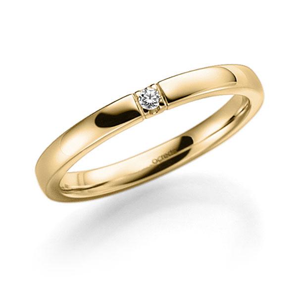 Memoire/Diamantring in Gelbgold 585 mit zus. 0,04 ct. Brillant tw, vs von acredo - A-7ILZ1-G5-9RECRZ Memoire/Diamantring in Gelbgold 585 mit zus. 0,04 ct. Brillant tw, vs von acredo - A-7ILZ1-G5-9RECRZ