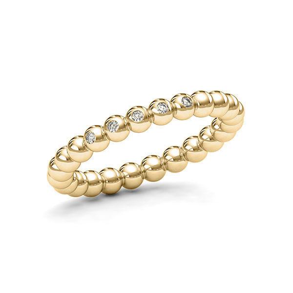Memoire/Diamantring in Gelbgold 585 mit zus. 0,05 ct. tw, si von 123GOLD - E-113XFD-G5-1T2U19Z Memoire/Diamantring in Gelbgold 585 mit zus. 0,05 ct. tw, si von 123GOLD - E-113XFD-G5-1T2U19Z