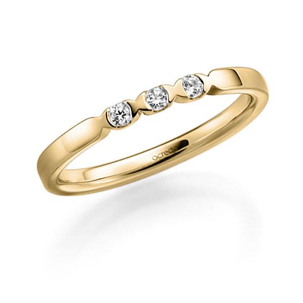 Memoire/Diamantring in Gelbgold 585 mit zus. 0,06 ct. Brillant tw, vs von acredo - A-Z84D9-G5-9RZR6Z Memoire/Diamantring in Gelbgold 585 mit zus. 0,06 ct. Brillant tw, vs von acredo - A-Z84D9-G5-9RZR6Z