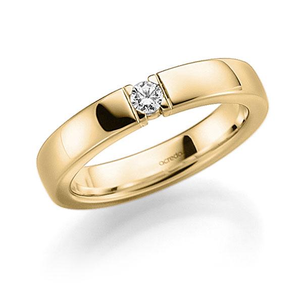 Memoire/Diamantring in Gelbgold 585 mit zus. 0,08 ct. Brillant tw, vs von acredo - A-7IPAR-G5-9RED1Z Memoire/Diamantring in Gelbgold 585 mit zus. 0,08 ct. Brillant tw, vs von acredo - A-7IPAR-G5-9RED1Z