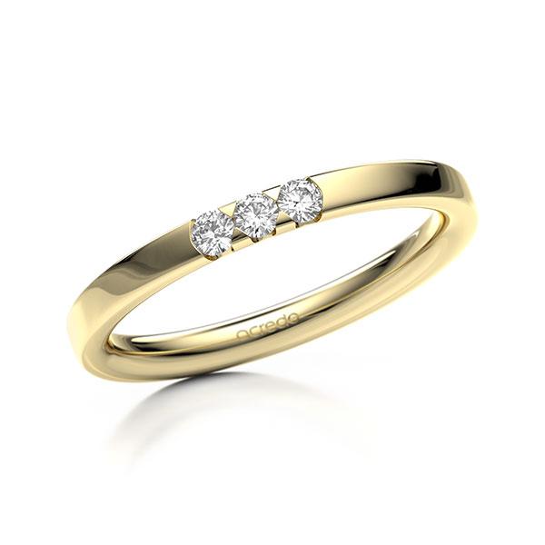 Memoire/Diamantring in Gelbgold 585 mit zus. 0,12 ct. Brillant tw, si von acredo - A-11MIC3-G5-9QZ16Z Memoire/Diamantring in Gelbgold 585 mit zus. 0,12 ct. Brillant tw, si von acredo - A-11MIC3-G5-9QZ16Z