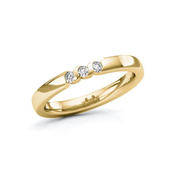 Memoire/Diamantring in Gelbgold 585 mit zus. 0,12 ct. Brillant tw, si von Steinberg - Q-11QR8Z-G5-1U0J1PZ Memoire/Diamantring in Gelbgold 585 mit zus. 0,12 ct. Brillant tw, si von Steinberg - Q-11QR8Z-G5-1U0J1PZ