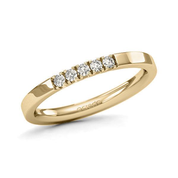 Memoire/Diamantring in Gelbgold 585 mit zus. 0,15 ct. Brillant tw, si von acredo - A-11QGHH-G5-2LHGVZ Memoire/Diamantring in Gelbgold 585 mit zus. 0,15 ct. Brillant tw, si von acredo - A-11QGHH-G5-2LHGVZ