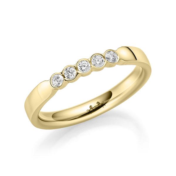 Memoire/Diamantring in Gelbgold 585 mit zus. 0,15 ct. Brillant tw, si von Steinberg - Q-11NHLZ-G5-1U0J1AZ Memoire/Diamantring in Gelbgold 585 mit zus. 0,15 ct. Brillant tw, si von Steinberg - Q-11NHLZ-G5-1U0J1AZ