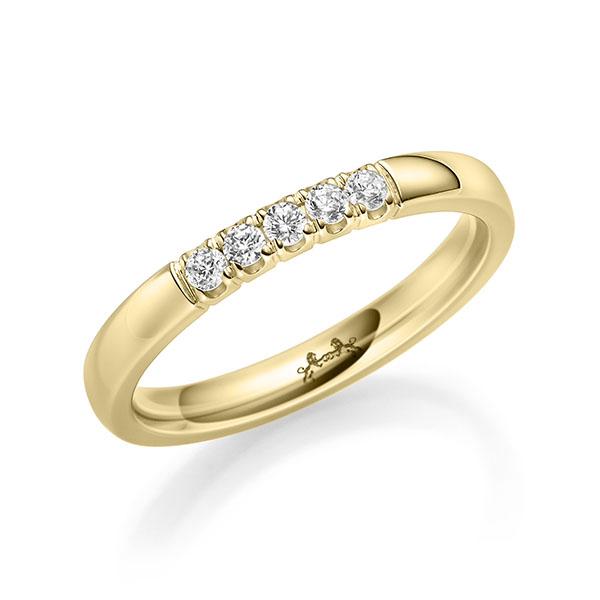 Memoire/Diamantring in Gelbgold 585 mit zus. 0,15 ct. Brillant tw, si von Steinberg - Q-11QQSU-G5-1U0J1AZ Memoire/Diamantring in Gelbgold 585 mit zus. 0,15 ct. Brillant tw, si von Steinberg - Q-11QQSU-G5-1U0J1AZ