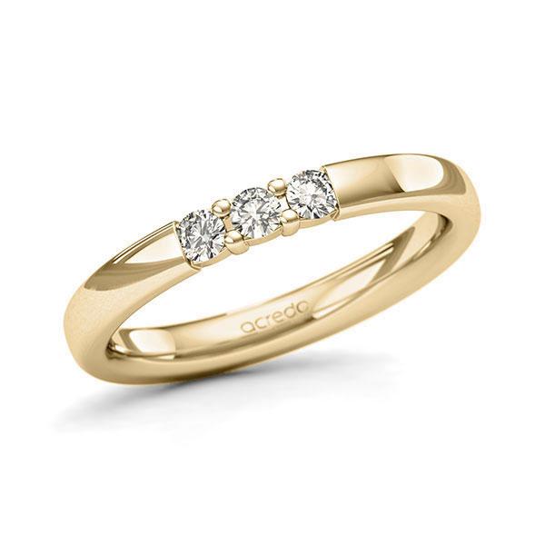 Memoire/Diamantring in Gelbgold 585 mit zus. 0,18 ct. Brillant tw, si von acredo - A-127MTQ-G5-3GTDQZ Memoire/Diamantring in Gelbgold 585 mit zus. 0,18 ct. Brillant tw, si von acredo - A-127MTQ-G5-3GTDQZ