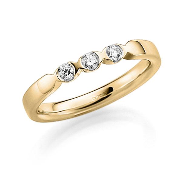 Memoire/Diamantring in Gelbgold 585 mit zus. 0,18 ct. Brillant tw, vs von acredo - A-3RZ5E-G5-3FTXTZ Memoire/Diamantring in Gelbgold 585 mit zus. 0,18 ct. Brillant tw, vs von acredo - A-3RZ5E-G5-3FTXTZ