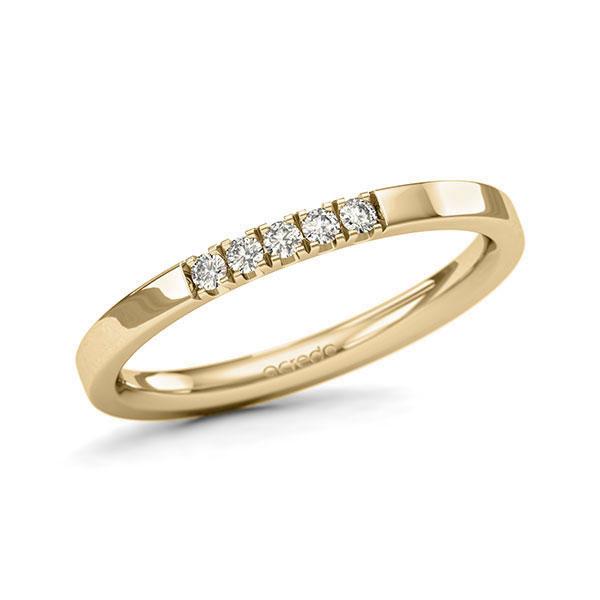 Memoire/Diamantring in Gelbgold 585 mit zus. 0,1 ct. Brillant tw, si von acredo - A-11QGFT-G5-9QZ9RZ Memoire/Diamantring in Gelbgold 585 mit zus. 0,1 ct. Brillant tw, si von acredo - A-11QGFT-G5-9QZ9RZ