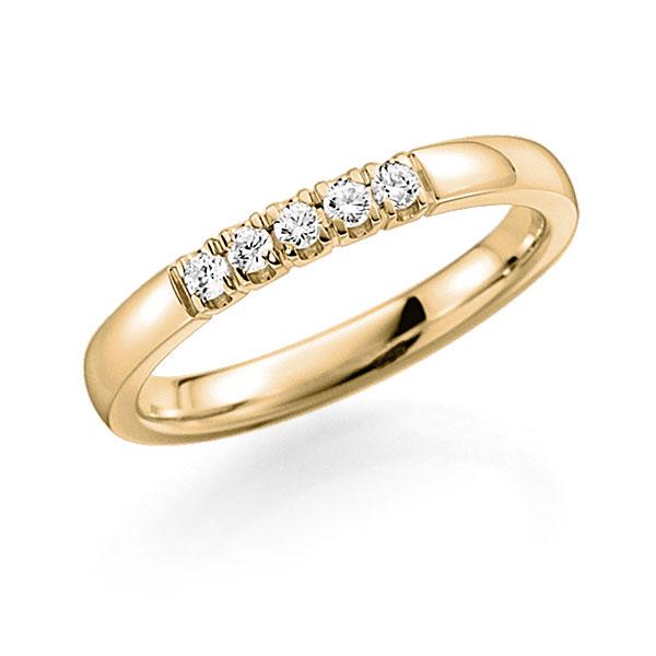 Memoire/Diamantring in Gelbgold 585 mit zus. 0,1 ct. Brillant tw, vs von acredo - A-7WWQW-G5-2LGKIZ Memoire/Diamantring in Gelbgold 585 mit zus. 0,1 ct. Brillant tw, vs von acredo - A-7WWQW-G5-2LGKIZ