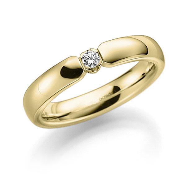 Memoire/Diamantring in Gelbgold 585 mit zus. 0,1 ct. Brillant tw, vs von acredo - A-7X14W-G5-1TXE6Z Memoire/Diamantring in Gelbgold 585 mit zus. 0,1 ct. Brillant tw, vs von acredo - A-7X14W-G5-1TXE6Z