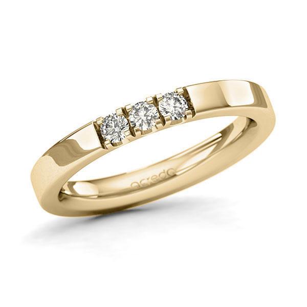 Memoire/Diamantring in Gelbgold 585 mit zus. 0,21 ct. Brillant tw, si von acredo - A-1284I7-G5-2LHGRZ Memoire/Diamantring in Gelbgold 585 mit zus. 0,21 ct. Brillant tw, si von acredo - A-1284I7-G5-2LHGRZ