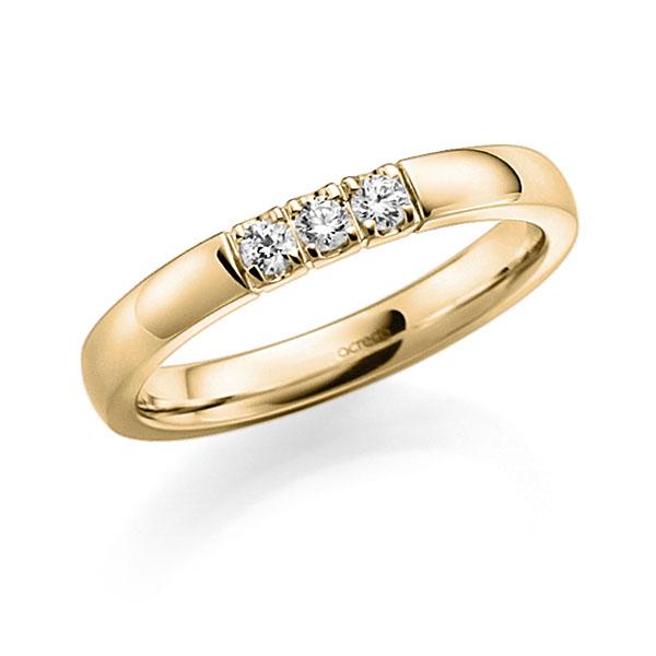 Memoire/Diamantring in Gelbgold 585 mit zus. 0,21 ct. Brillant tw, vs von acredo - A-7IM1B-G5-8XDQ1Z Memoire/Diamantring in Gelbgold 585 mit zus. 0,21 ct. Brillant tw, vs von acredo - A-7IM1B-G5-8XDQ1Z