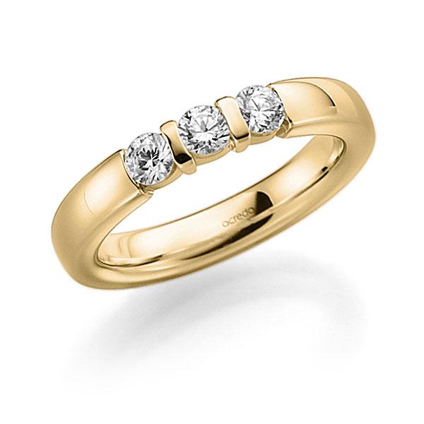 Memoire/Diamantring in Gelbgold 585 mit zus. 0,21 ct. Brillant tw, vs von acredo - A-7J1D1-G5-2LGICZ Memoire/Diamantring in Gelbgold 585 mit zus. 0,21 ct. Brillant tw, vs von acredo - A-7J1D1-G5-2LGICZ