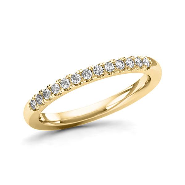 Memoire/Diamantring in Gelbgold 585 mit zus. 0,21 ct. w, si - BD-12L14Q-G5-1U80KGZ Memoire/Diamantring in Gelbgold 585 mit zus. 0,21 ct. w, si - BD-12L14Q-G5-1U80KGZ