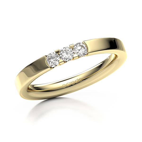 Memoire/Diamantring in Gelbgold 585 mit zus. 0,24 ct. Brillant tw, vs von acredo - A-12EXQM-G5-9RE1BZ Memoire/Diamantring in Gelbgold 585 mit zus. 0,24 ct. Brillant tw, vs von acredo - A-12EXQM-G5-9RE1BZ