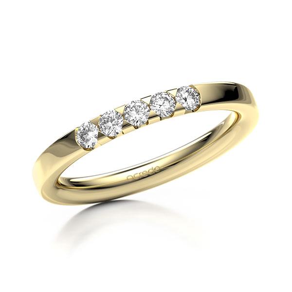 Memoire/Diamantring in Gelbgold 585 mit zus. 0,25 ct. Brillant tw, si von acredo - A-11MIGA-G5-8XRMLZ Memoire/Diamantring in Gelbgold 585 mit zus. 0,25 ct. Brillant tw, si von acredo - A-11MIGA-G5-8XRMLZ