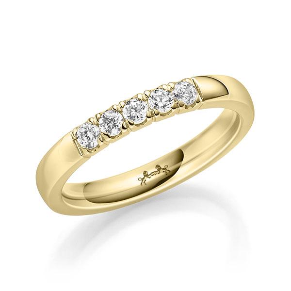 Memoire/Diamantring in Gelbgold 585 mit zus. 0,25 ct. Brillant tw, si von Steinberg - Q-11P1UF-G5-1U0J1CZ Memoire/Diamantring in Gelbgold 585 mit zus. 0,25 ct. Brillant tw, si von Steinberg - Q-11P1UF-G5-1U0J1CZ