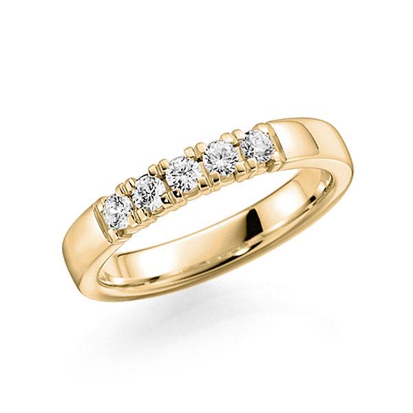 Memoire/Diamantring in Gelbgold 585 mit zus. 0,25 ct. Brillant tw, vs von acredo - A-7Y7TR-G5-2LHEAZ Memoire/Diamantring in Gelbgold 585 mit zus. 0,25 ct. Brillant tw, vs von acredo - A-7Y7TR-G5-2LHEAZ