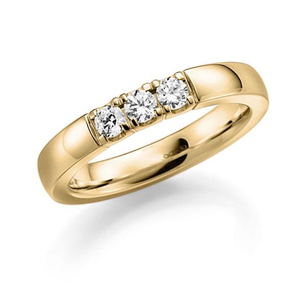Memoire/Diamantring in Gelbgold 585 mit zus. 0,27 ct. Brillant tw, vs von acredo - A-7IM2R-G5-9RE1LZ Memoire/Diamantring in Gelbgold 585 mit zus. 0,27 ct. Brillant tw, vs von acredo - A-7IM2R-G5-9RE1LZ