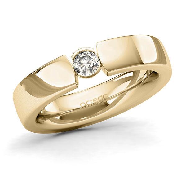 Memoire/Diamantring in Gelbgold 585 mit zus. 0,2 ct. Brillant tw, si von acredo - A-128Q12-G5-1C7E3GZ Memoire/Diamantring in Gelbgold 585 mit zus. 0,2 ct. Brillant tw, si von acredo - A-128Q12-G5-1C7E3GZ
