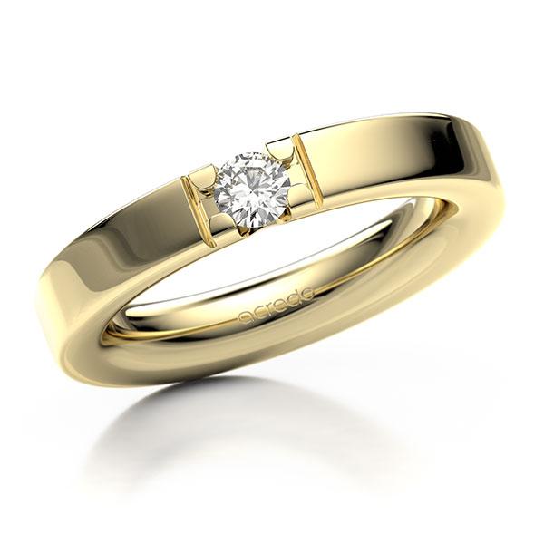 Memoire/Diamantring in Gelbgold 585 mit zus. 0,2 ct. Brillant tw, vs von acredo - A-12EXNY-G5-1TXECZ Memoire/Diamantring in Gelbgold 585 mit zus. 0,2 ct. Brillant tw, vs von acredo - A-12EXNY-G5-1TXECZ