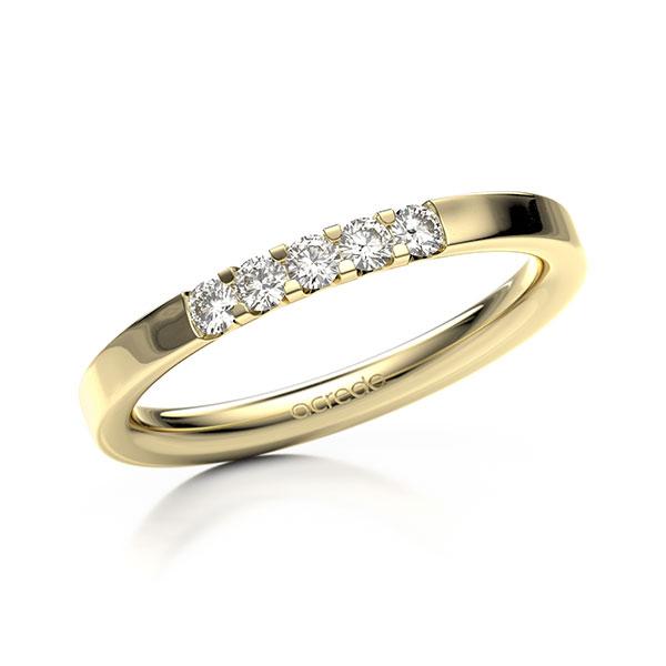 Memoire/Diamantring in Gelbgold 585 mit zus. 0,2 ct. Brillant tw, vs von acredo - A-12EXT2-G5-9RE51Z Memoire/Diamantring in Gelbgold 585 mit zus. 0,2 ct. Brillant tw, vs von acredo - A-12EXT2-G5-9RE51Z