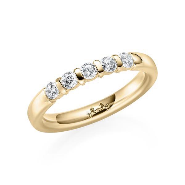Memoire/Diamantring in Gelbgold 585 mit zus. 0,35 ct. Brillant tw, si von Steinberg - Q-11P2LV-G5-1U0K5UZ Memoire/Diamantring in Gelbgold 585 mit zus. 0,35 ct. Brillant tw, si von Steinberg - Q-11P2LV-G5-1U0K5UZ