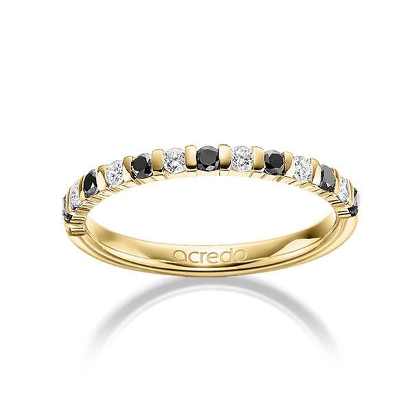 Memoire/Diamantring in Gelbgold 585 mit zus. 0,42 ct. Brillant tw, si schwarz von acredo - A-10AQF6-G5-1RUR64Z Memoire/Diamantring in Gelbgold 585 mit zus. 0,42 ct. Brillant tw, si schwarz von acredo - A-10AQF6-G5-1RUR64Z