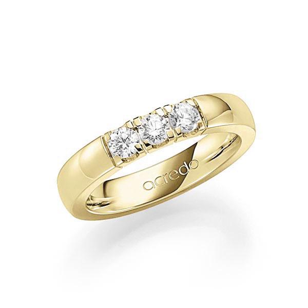 Memoire/Diamantring in Gelbgold 585 mit zus. 0,45 ct. Brillant tw, vs von acredo - A-7IM86-G5-1BYY3GZ Memoire/Diamantring in Gelbgold 585 mit zus. 0,45 ct. Brillant tw, vs von acredo - A-7IM86-G5-1BYY3GZ