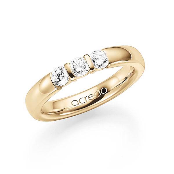 Memoire/Diamantring in Gelbgold 585 mit zus. 0,45 ct. Brillant tw, vs von acredo - A-7J1V6-G5-1C8411Z Memoire/Diamantring in Gelbgold 585 mit zus. 0,45 ct. Brillant tw, vs von acredo - A-7J1V6-G5-1C8411Z