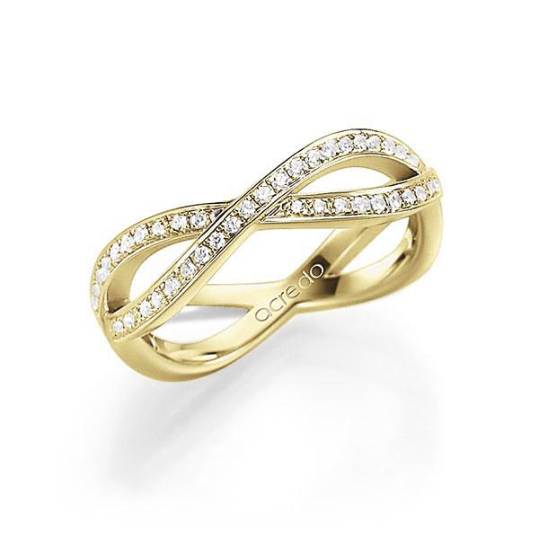 Memoire/Diamantring in Gelbgold 585 mit zus. 0,53 ct. tw, vs von acredo - A-UAMBB-G5-1FIANGZ Memoire/Diamantring in Gelbgold 585 mit zus. 0,53 ct. tw, vs von acredo - A-UAMBB-G5-1FIANGZ